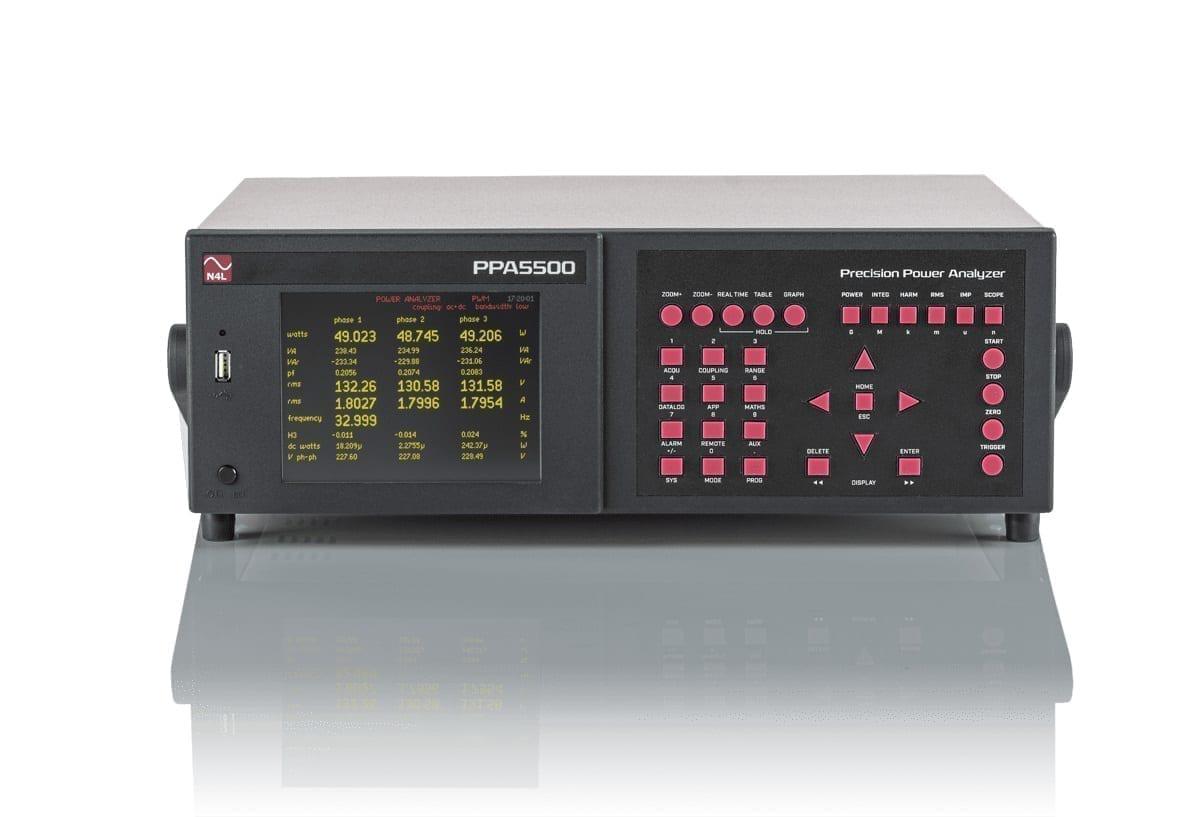 PPA5500 precision power analyzer front panel.