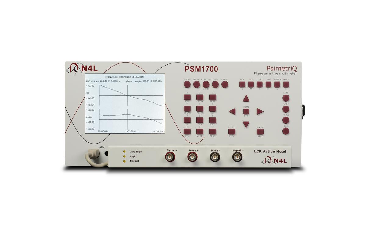 PSM1700 Frequency Response Analyzer Front View with lcr active head